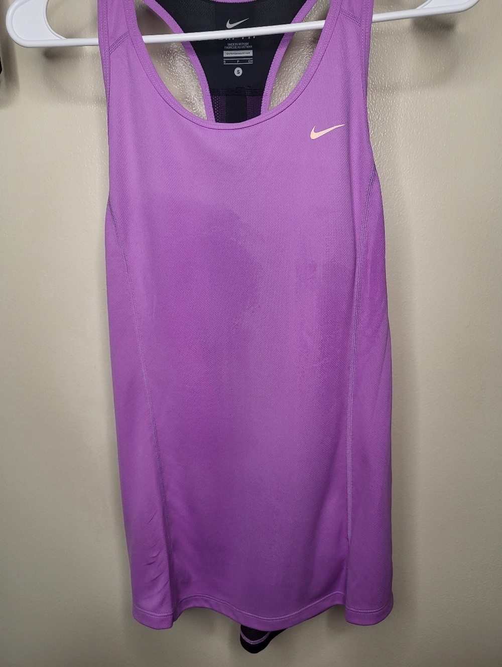 Nike Lavender Racerback Training Tank with Purple Swoosh